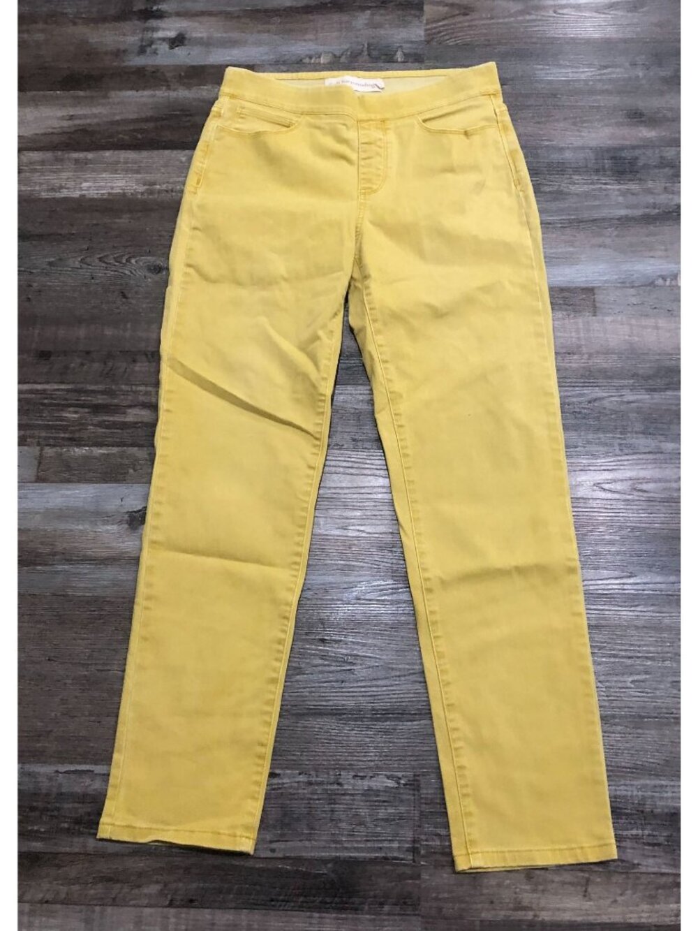 Soft Surroundings Womens Medium Yellow Straight Fit Jeans 30" Inseam
